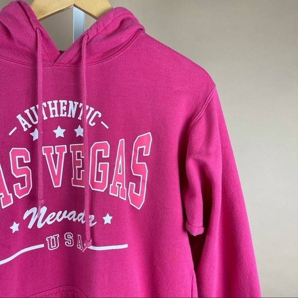 Point Women’s Size Small Hot Pink Las Vegas Nevada Hoodie Sweatshirt Vacation - Picture 6 of 7